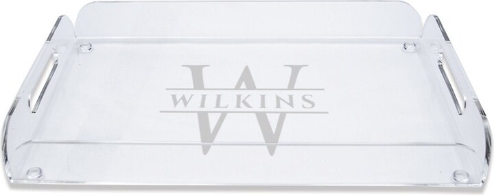 Personalized Engraved Acrylic Serving Tray - Custom Monogram For Outdoor Entertaining, Perfect Gift Housewarming, Wedding, Mother's Day