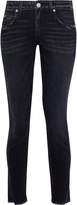 Thumbnail for your product : Amo Twist Cropped Distressed Mid-rise Skinny Jeans