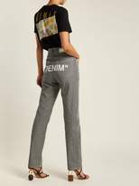 Thumbnail for your product : Off-White Off White Striped High-rise Straight-leg Jeans - Womens - Blue Stripe