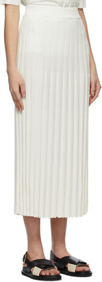 Joseph Off-White Textured Rib Knit Skirt