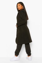 Thumbnail for your product : boohoo Petite Belted Button Up Wool Look Coat