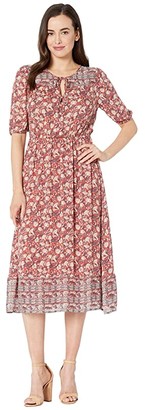 lucky brand printed peasant dress