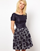 Thumbnail for your product : Orla Kiely Cloud Organza Dress with Raffia Top