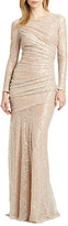 Thumbnail for your product : Carmen Marc Valvo Sequined Lace Gown