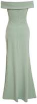 Thumbnail for your product : Quiz Sage Green Bardot Ruched Split Maxi Dress
