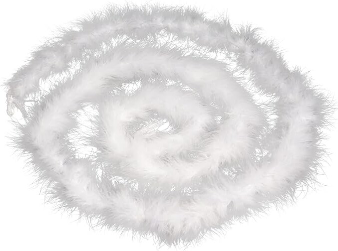 Dxhycc 2 Yards Marabou Feather Boa for Crafts Wedding Party Halloween Costume Christmas Tree Decoration 20 Grams