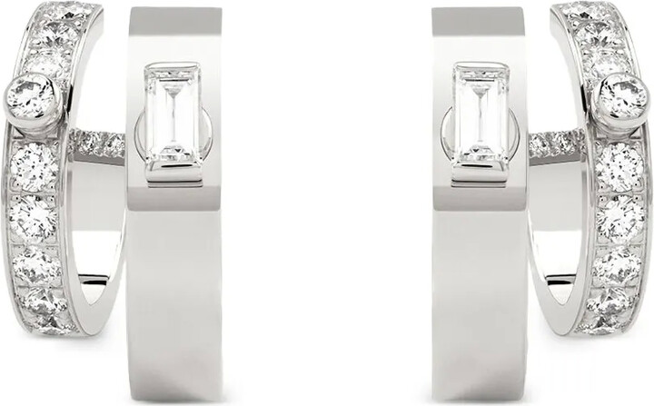Nouvel Heritage 18K white gold Dinner Date Mood diamond earrings