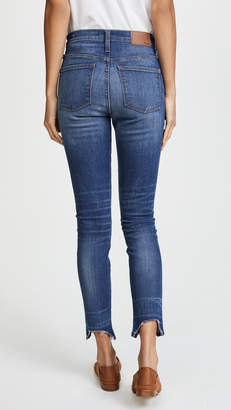 Madewell High Rise Skinny Jeans with Chewed Hem