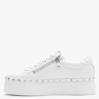 Kennel + Schmenger Nano White Leather Studded Chunky Trainers