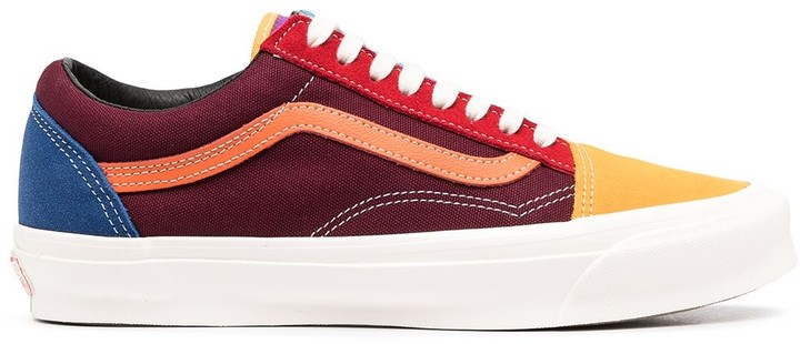 red vans with red soles