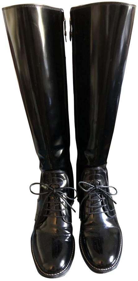 louis vuitton patent leather boots
