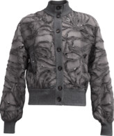 Thumbnail for your product : Brunello Cucinelli Paillette Ramage Embroidered Crop Crispy Silk Cardigan