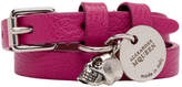 Thumbnail for your product : Alexander McQueen Pink and Silver Double Wrap Bracelet