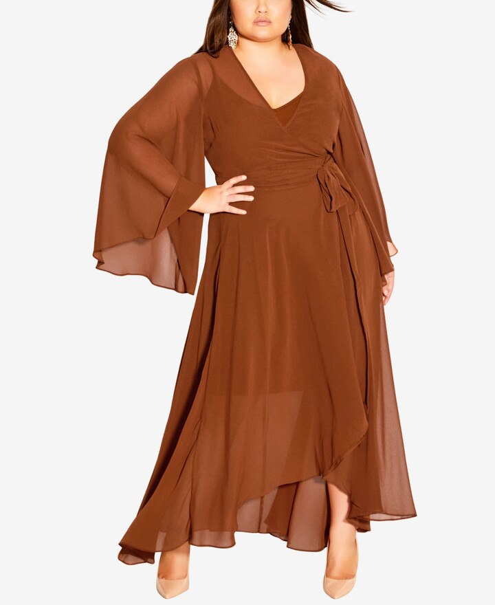 plus size chiffon maxi