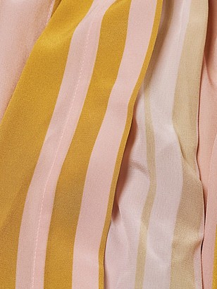 Silvia Tcherassi Fidelia Puff-Sleeve Silk Midi Dress