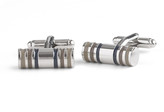 Thumbnail for your product : Johnston & Murphy Gray Stripe Cylinder Cufflinks