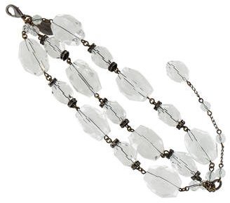 Erickson Beamon Gunmetal Rock Crystal Multi-Strand Bracelet