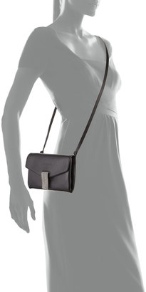 Brunello Cucinelli Mini Envelope Clutch Bag with Monili Closure, Black