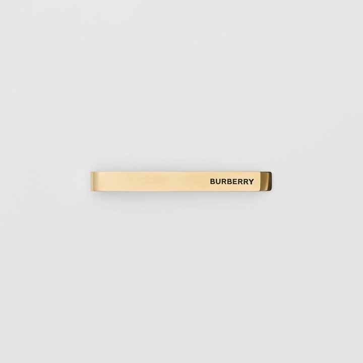 Burberry Engraved Gold-plated Tie Bar - ShopStyle Jewelry