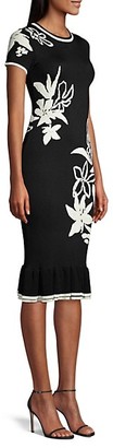 Shoshanna Leah Floral Knit Bodycon Dress