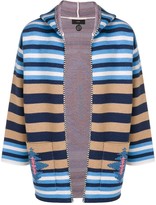 Thumbnail for your product : Alanui Colour-Block Striped Hoodie