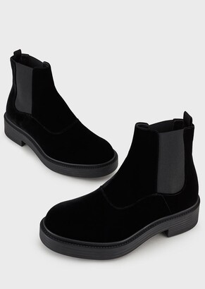 Giorgio Armani Velvet Beatle Boots