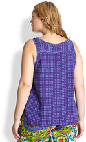 Thumbnail for your product : Johnny Was Johnny Was, Sizes 14-24 Crochet Collage Tank