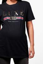 Thumbnail for your product : boohoo Maternity Luxe Printed Tee