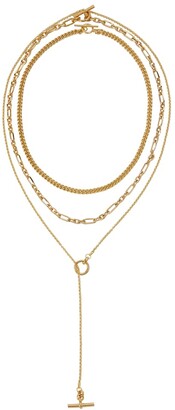 Tilly Sveaas Set of three 18kt gold-plated sterling silver chain necklaces
