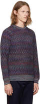 Thumbnail for your product : Missoni Navy Zig Zag Crewneck Sweater