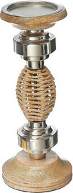 iH casadécor Ih Casadecor Raffia Tabletop Candlestick