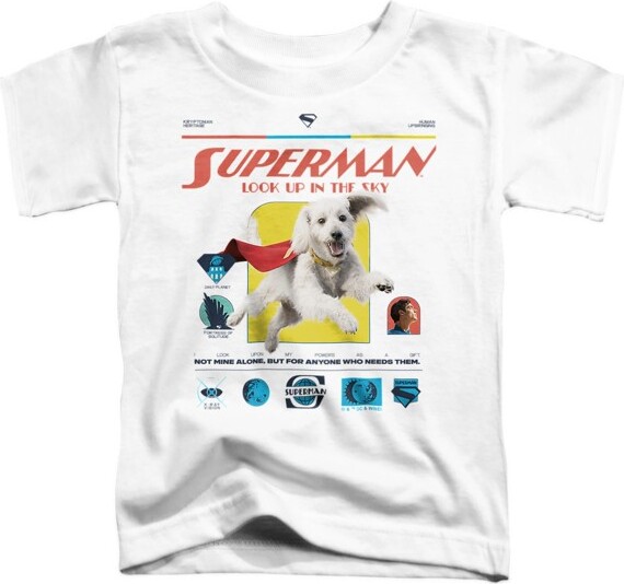 Superman ToddlerBoy'sSuperman2025KryptoComicTShirt,White,4T