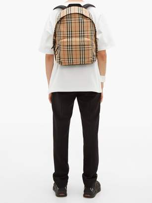 Burberry Jett Vintage-check Backpack - Mens - Beige Multi