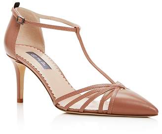 Sarah Jessica Parker Carrie T Strap Pointed Toe Pumps