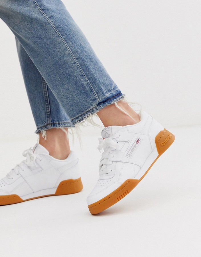 Reebok Workout Low Plus in White and 