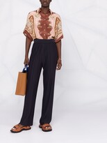 Thumbnail for your product : Giorgio Armani Pleated Wide-Leg Silk Trousers