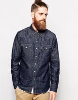 Thumbnail for your product : Levi's Levis Denim Shirt Premium Goods Barstow Slim Fit Western Back Tie Dye