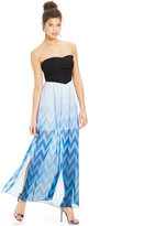 Thumbnail for your product : Speechless Juniors' Strapless Illusion Maxi Dress