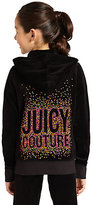 Thumbnail for your product : Juicy Couture Girl's Dotted Logo Velour Hoodie