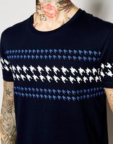 Thumbnail for your product : ASOS T-Shirt With Stripe Dogtooth Print