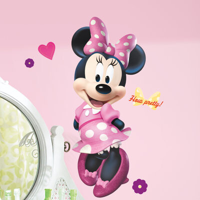 Room Mates Mickey and Friends Minnie Bowtique Giant Wall Decal