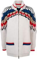 Stella McCartney Feather Print zipper cardigan