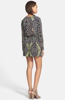 Thumbnail for your product : One Clothing Long Sleeve Surplice Romper (Juniors)