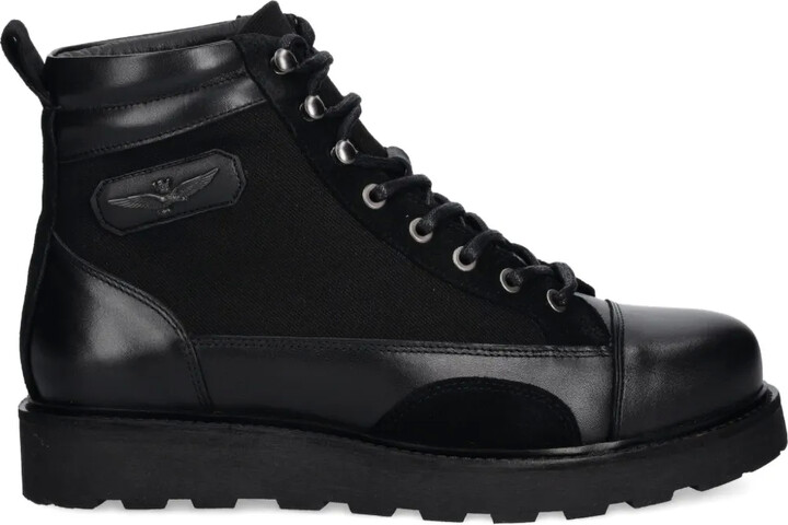 Aeronautica Militare Leather Lace-Up Ankle Boots