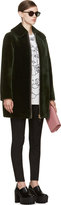 Thumbnail for your product : Stella McCartney Green Plush Faux-Fur Coat