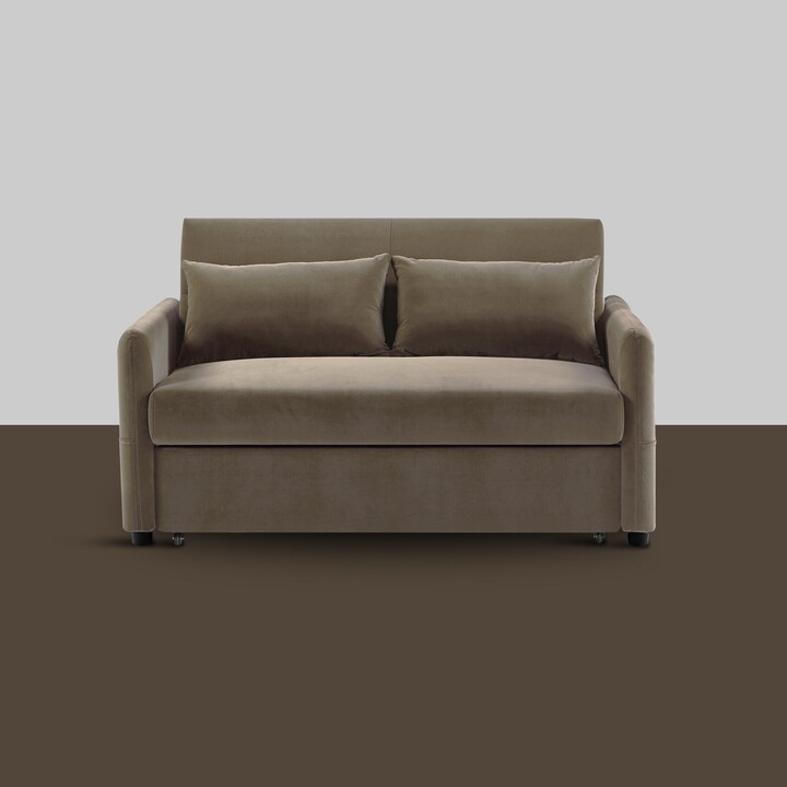 Compact Soft Velvet Sofa Bed PullOut Sleeper ShopStyle