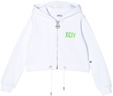 Thumbnail for your product : GCDS Kids Hooded Crop Sweatshirt