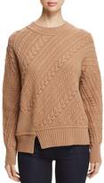 Thumbnail for your product : Max Mara Weekend Grolla Virgin Wool Asymmetric Cable-Knit Sweater