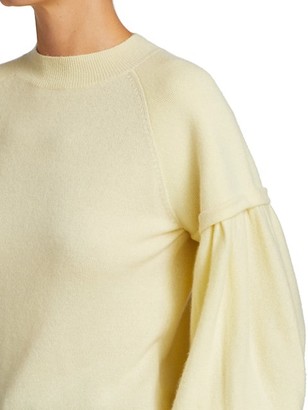Jonathan Simkhai Mackenzie Puff-Sleeve Cashmere Sweater