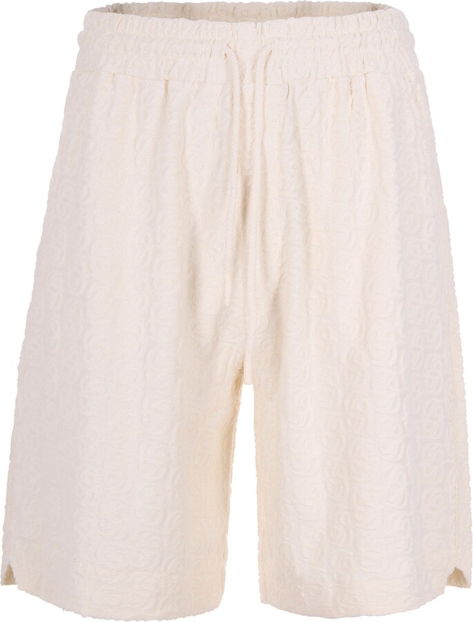 Drôle De Monsieur Off-White Monogram Bermuda Shorts